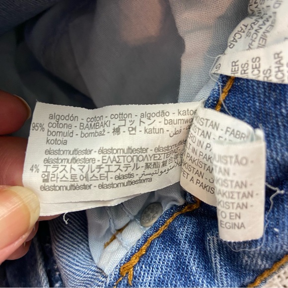 Zara Women's Classic Blue Flare Jeans stretch size 10 bell bottom high rise - Picture 7 of 11